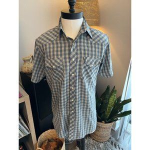 Western White Horse button snap short sleeve shirt